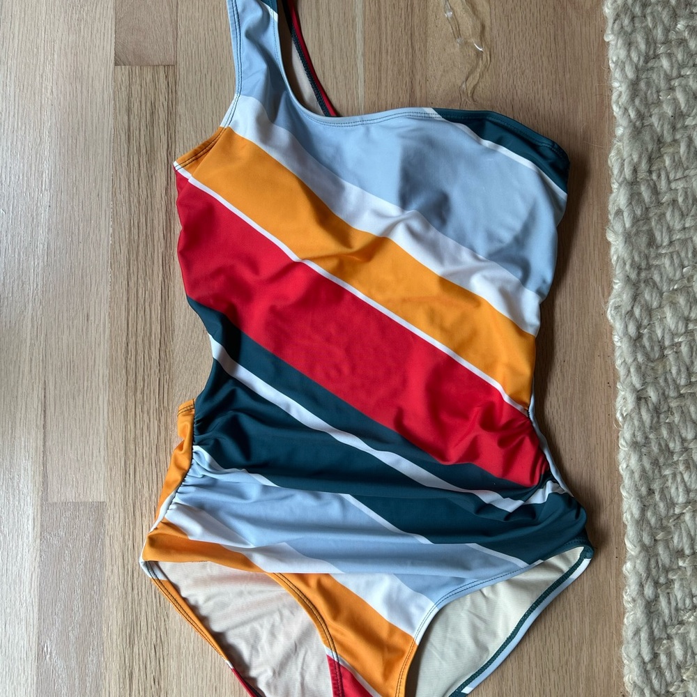 Nani one shoulder striped one piece
